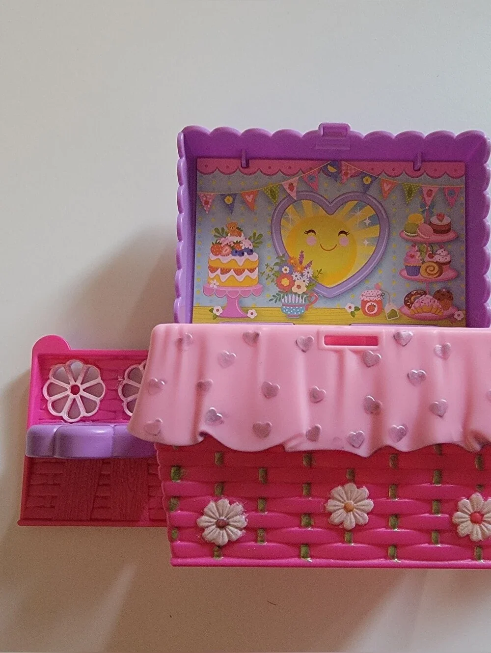 Hand-Painted Barbie Chelsea Woven Basket Playset — Custom Acrylic Detail